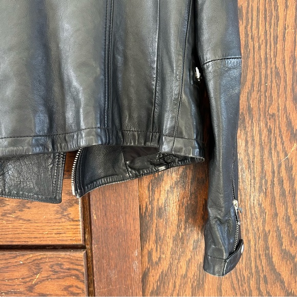 AllSaints Catch Biker Leather Jacket - Picture 10 of 10